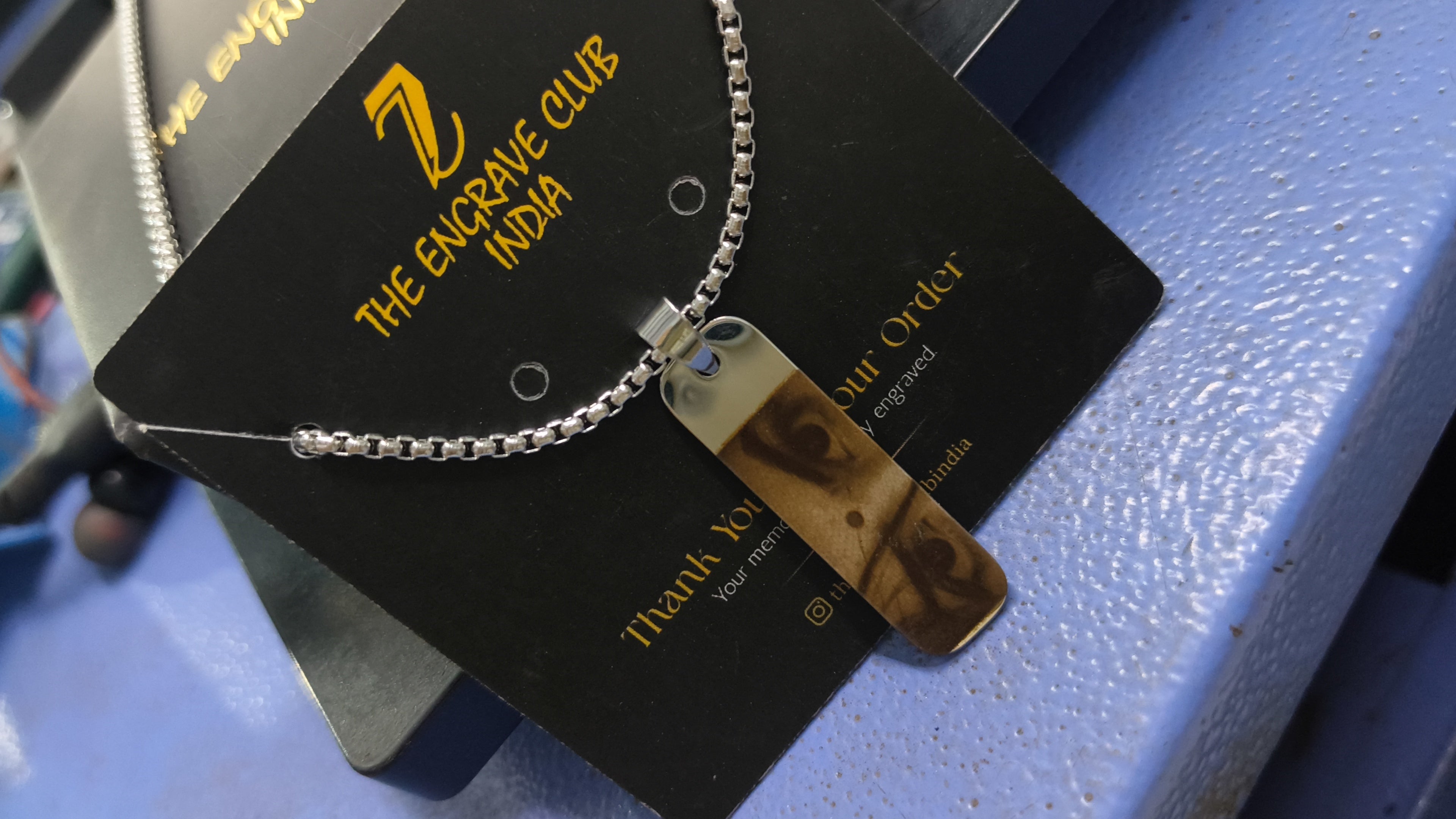 Custom Photo Engraved Pendant Necklace – Personalized Gift