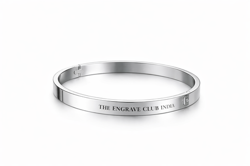 Custom Name Engraved Bracelet – Personalized Steel Kada | THE ENGRAVE CLUB INDIA